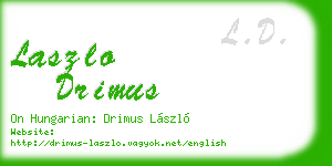 laszlo drimus business card